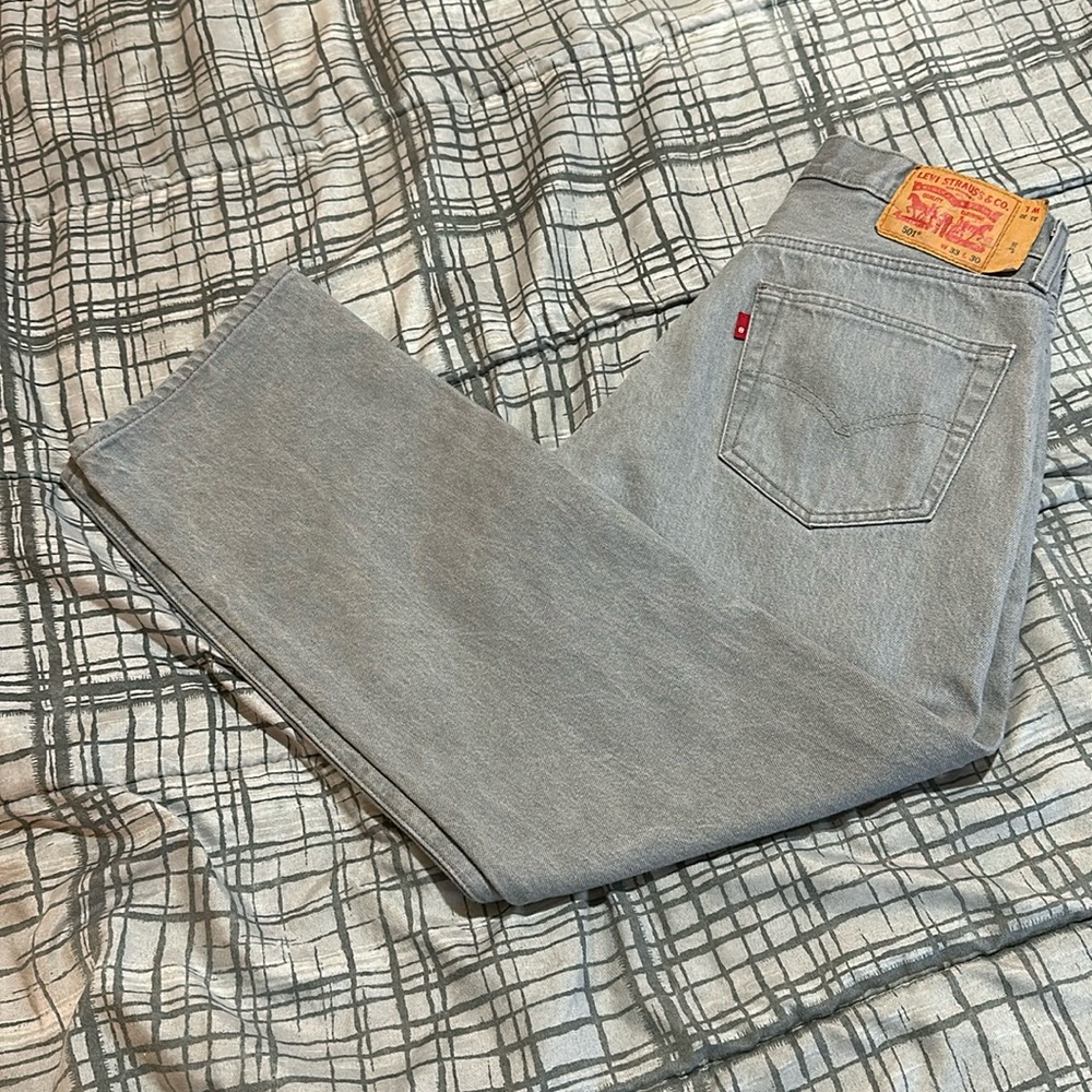 Gently used Gray Levi’s 501’s 33x30